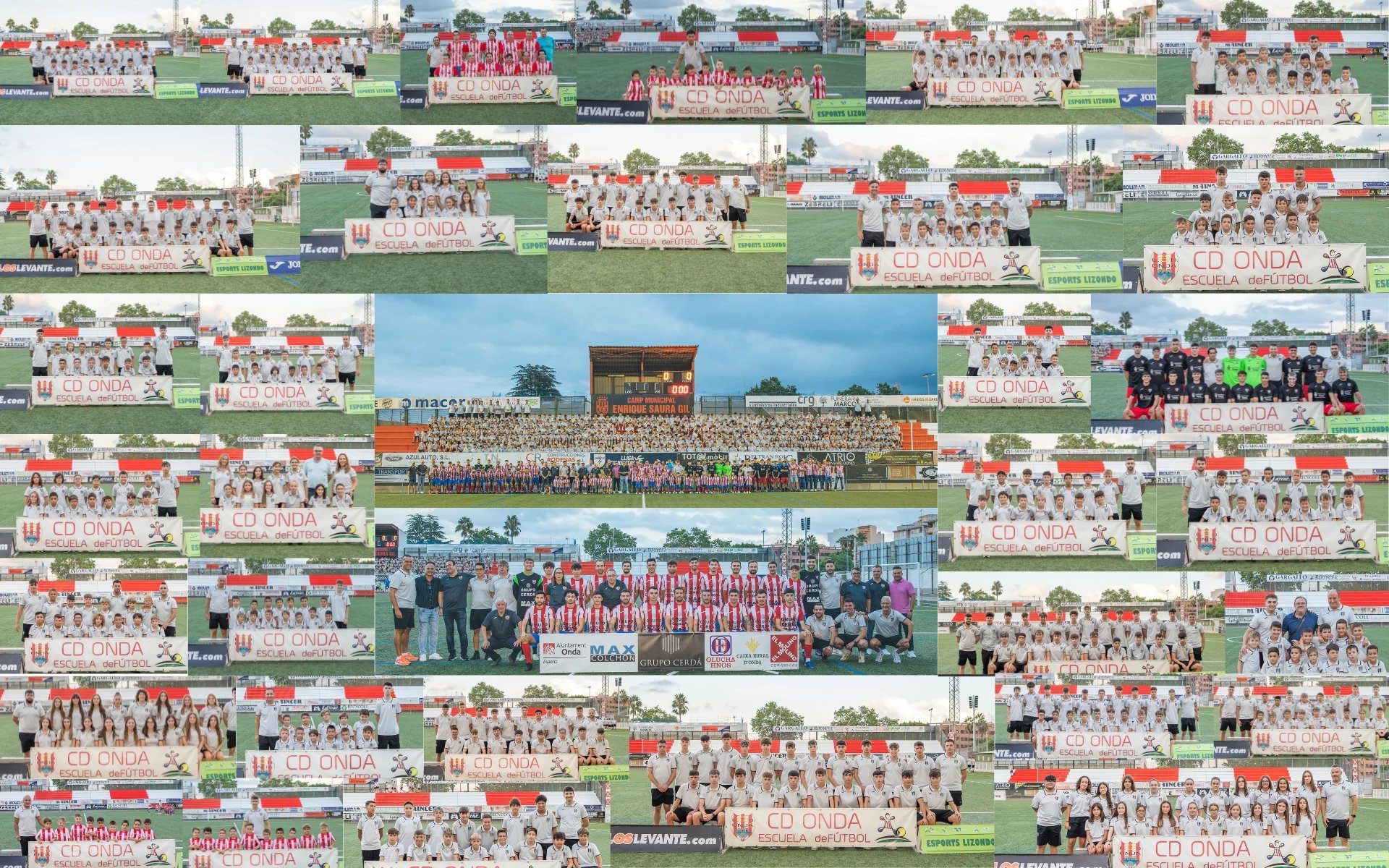 Collage de todos los equipos del CD Onda